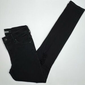 Express Black High Waisted/Rise Rip Knee Women Stretch Leggings Jeans Size 0/25